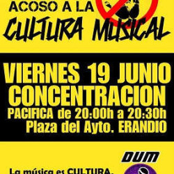 Concentración contra la persecución a la CULTURA MUSICAL