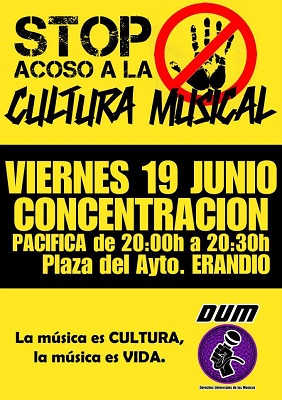 Concentración contra la persecución a la CULTURA MUSICAL