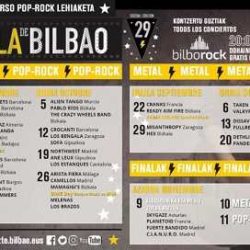 29 Concurso Pop Rock Villa de Bilbao horarios